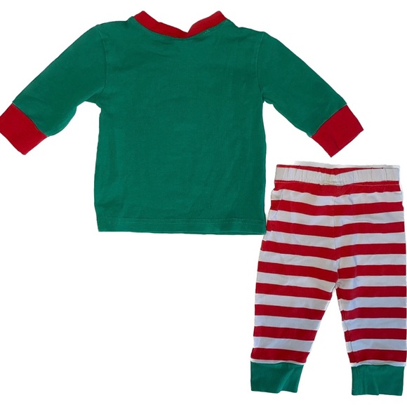 Smocked A Lot | Santa Appliqué Christmas Pajamas Set Infant Baby Boys Size 3m - Picture 3 of 6